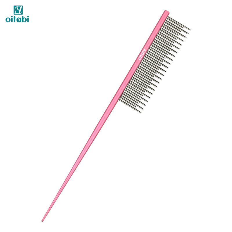 Dual-Length Stainless Steel Pet Grooming Comb