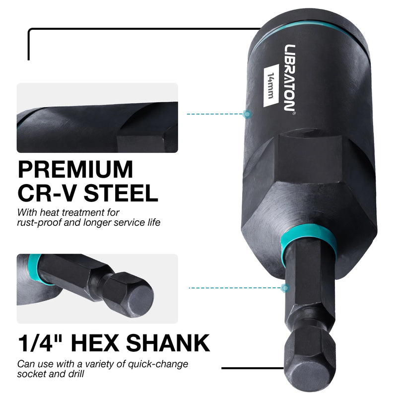 18-Piece Magnetic Nut Driver Set with 1/4" Hex Shank