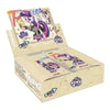 A box of My Little Pony Friendship Eternal Radiant Moon Gilded Card Pack featuring a card with a purple pony.