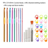 Colorful Aluminum Crochet Hook Set with Ergonomic Handles