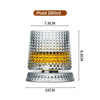 Rotating Crystal Whiskey Tumbler with Base