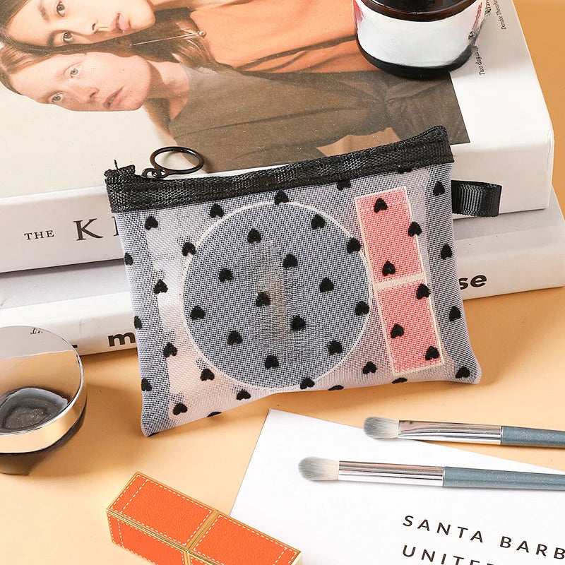Breathable Mesh Makeup Bag Organizer - Multi-Purpose Travel Toiletry Pouch