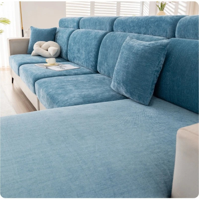 Universal Stretch Sofa Cover with Full Backrest and Headrest