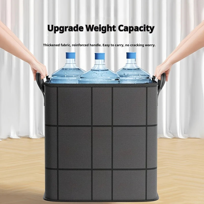 Foldable Large-Capacity Clothes Storage Bag with Handles and Double Zipper