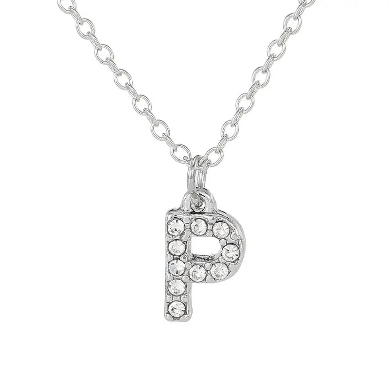 Initial Letter Pendant Necklace