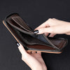 Vintage Waxed Leather Bifold Wallet with Coin Pocket