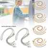 Various styles of elegant gold-toned metal chain straps for handbags and purses shown in spiral designs