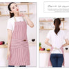 Striped Kitchen & Work Apron with Adjustable Neck Strap