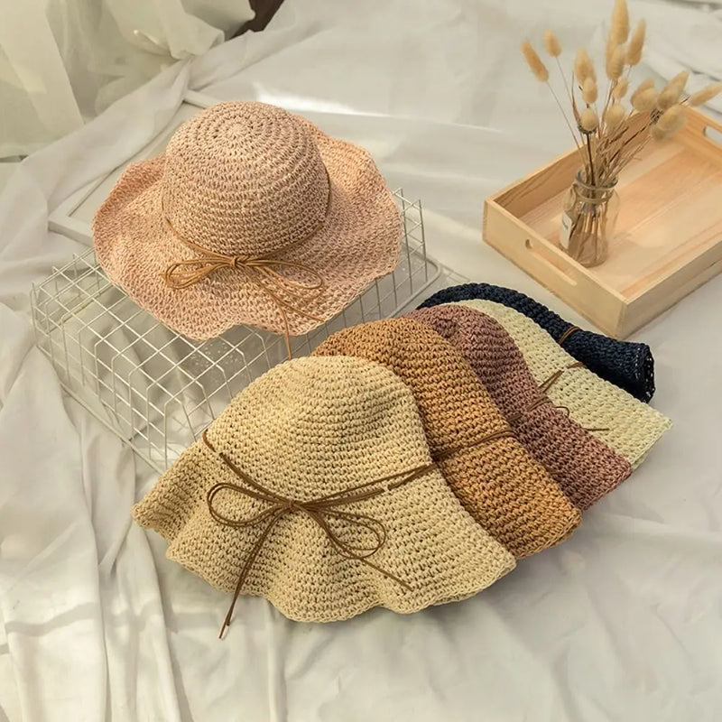 Sombrero de ala ancha de paja estilo francés