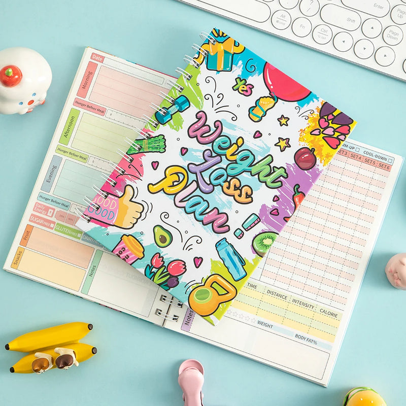 A5 Undated Weight Loss Planner with Stickers