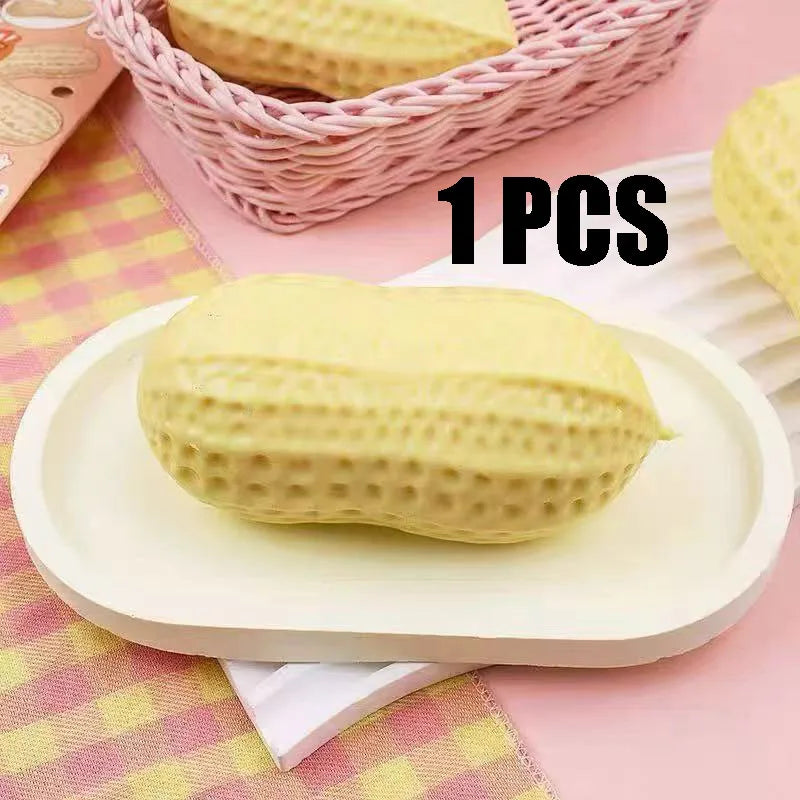 Peanut-Shaped Squishy Stress Relief Toy with Soft Butter Texture