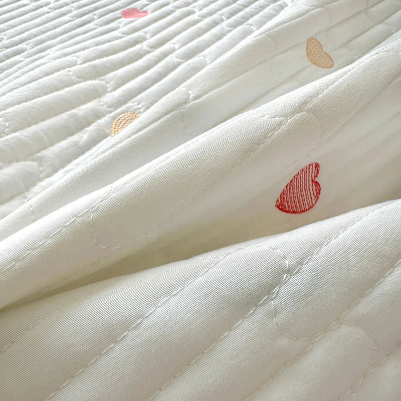 Embroidered Tulip Coverlet Set with Pillow Shams