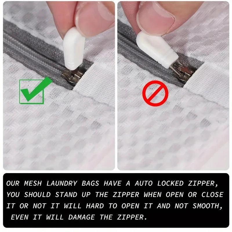 Honeycomb Mesh Laundry Bags (6-Pack) for Gentle Machine Washing