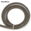 Gold-Black braided cable sleeve for flexible wire protection