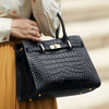 Elegant Genuine Leather Shoulder Bag for Women with Top Handle