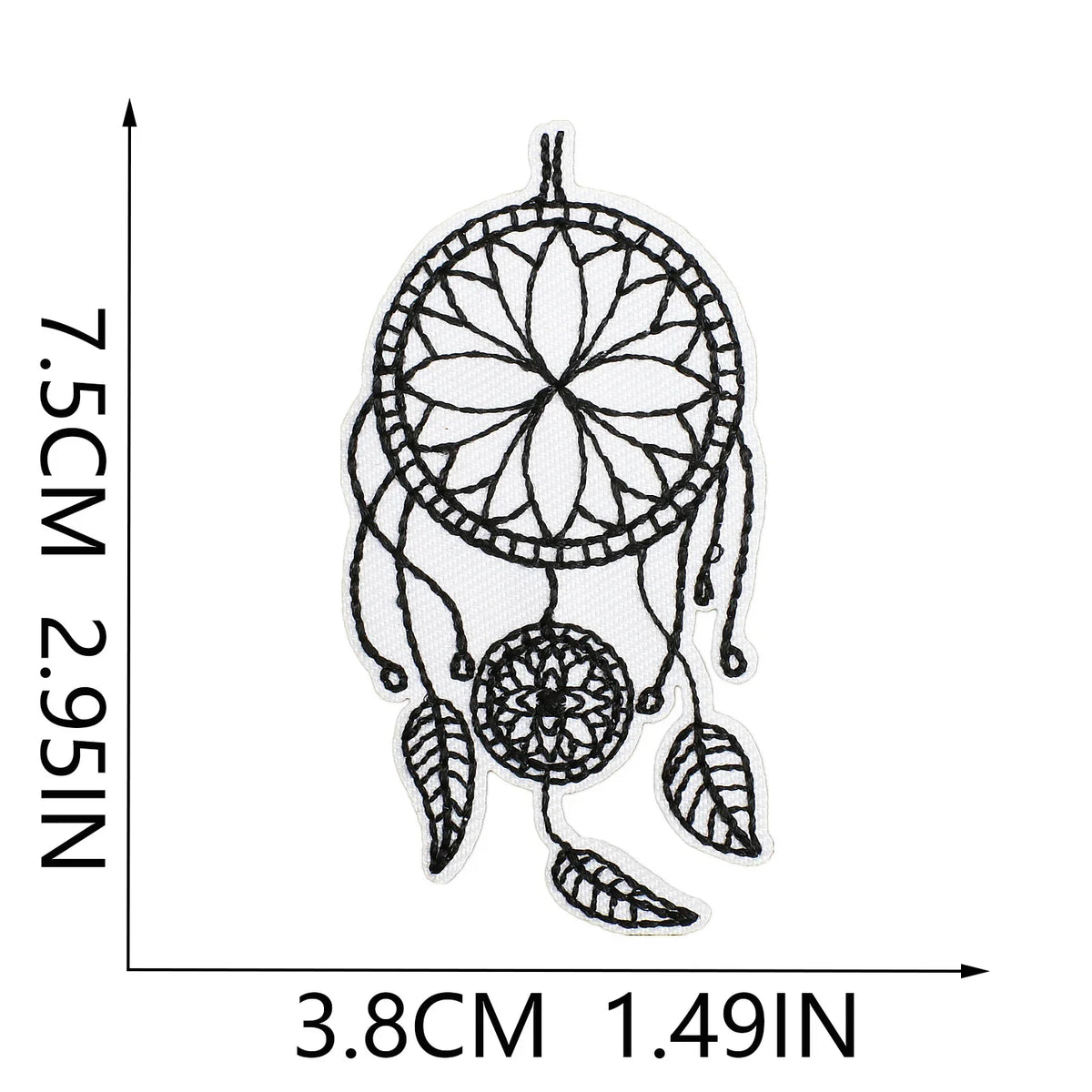 Red 3D Embroidered Iron-On Patches for Clothing & Crafts