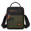 Black and olive green waterproof crossbody bag with adjustable strap featuring the Wanlifu logo