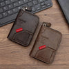 Vintage Slim RFID-Blocking Wallet with Zipper Closure