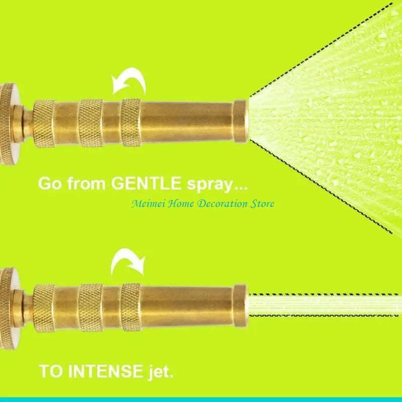 Heavy-Duty Brass Adjustable Garden Hose Nozzle Set