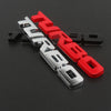 3D Turbocharged Metal Alloy Car Badge Emblem