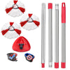 Replacement Microfiber Mop Head & Adjustable Handle for Spin Mop Systems