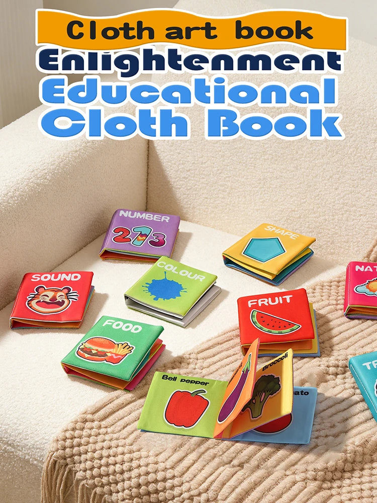 Soft Cloth Books Set for Babies – 9 Washable Early Learning Toys