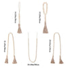 Handcrafted Natural Wood Bead Garland with Tassels for Boho & Farmhouse Decor
