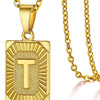 Initial Pendant Necklace in Stainless Steel
