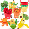 Soft Fruit & Vegetable Sensory Toy Set with Crinkle and Rattle