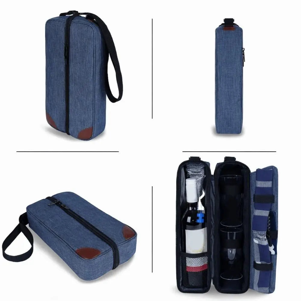 Insulated Wine Cooler Bag for 2 Bottles