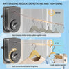 Anti sagging regulator, rotating and tightening clothesline device used for hanging clothes.