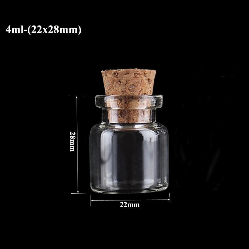Mini Cork Stopper Glass Bottles for DIY Crafts & Decor