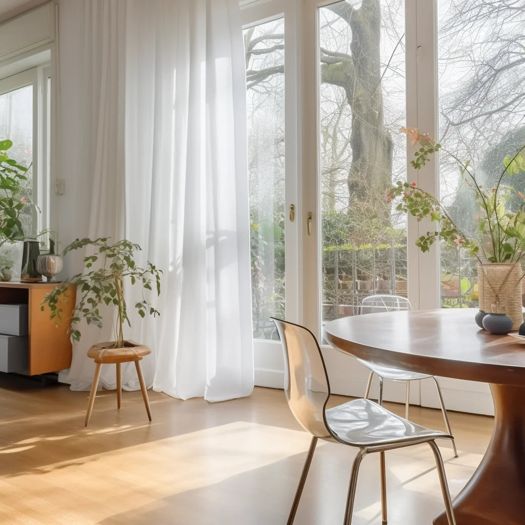 Sheer Chiffon Curtains with Light Filtering | Elegant Tulle Drapes