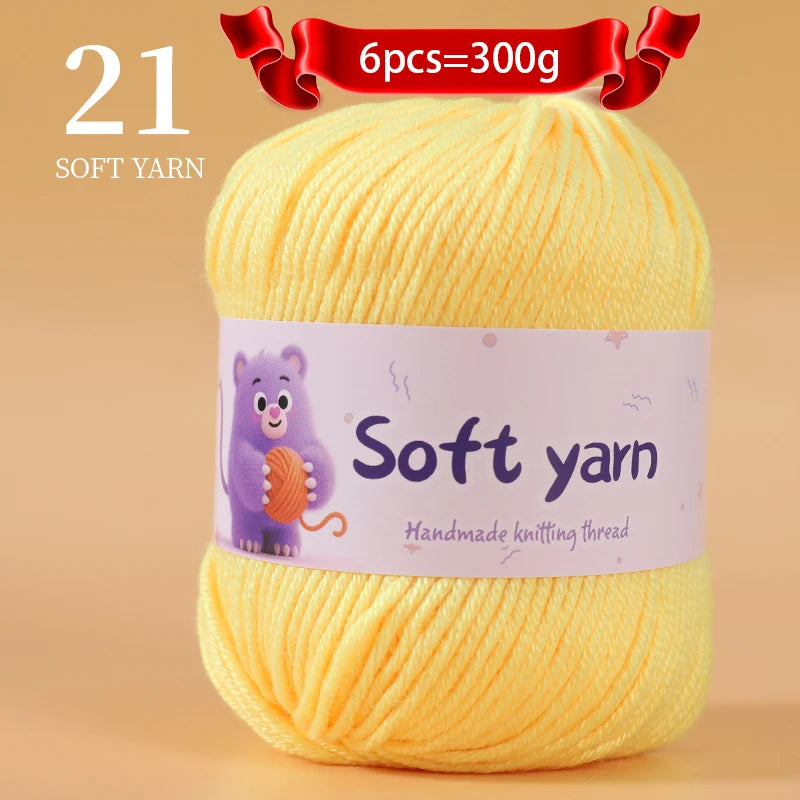 Soft Acrylic Yarn Balls for Knitting – 300g
