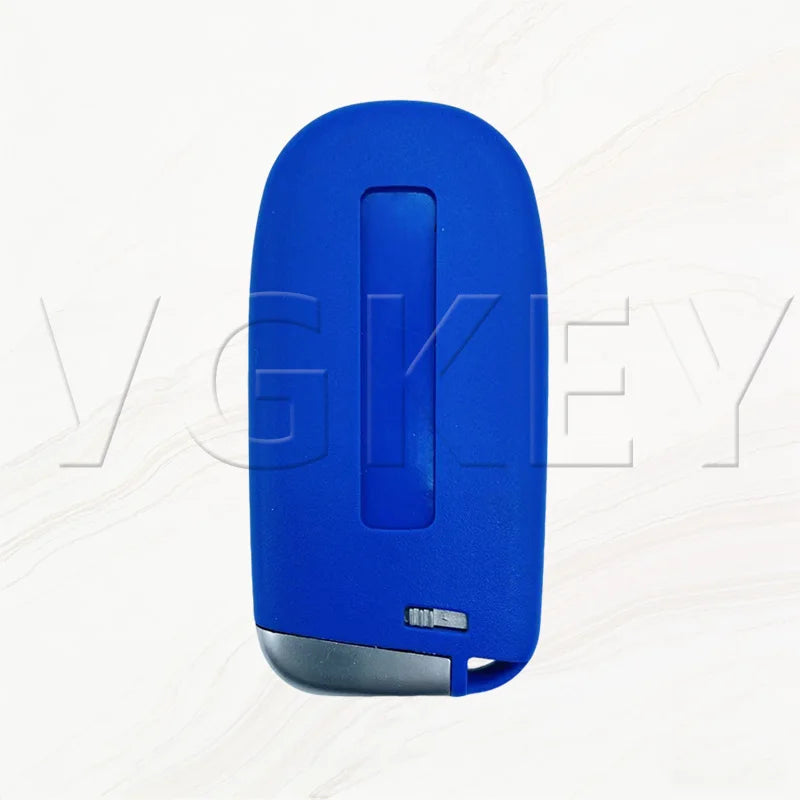 A bright blue replacement smart key shell for Dodge Challenger and Charger models.