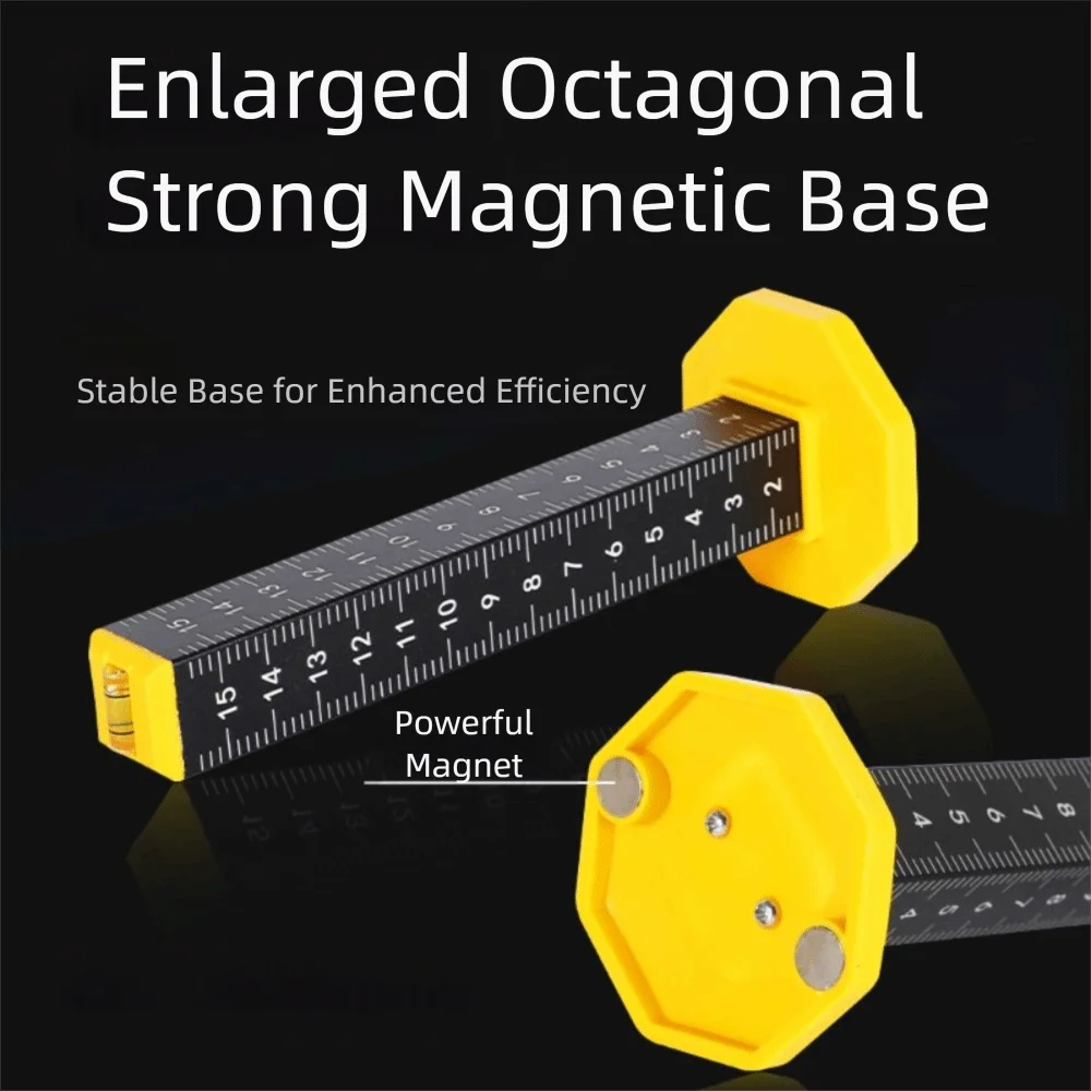 Magnetic Ceiling Leveling Ruler with Dual-Sided Scale