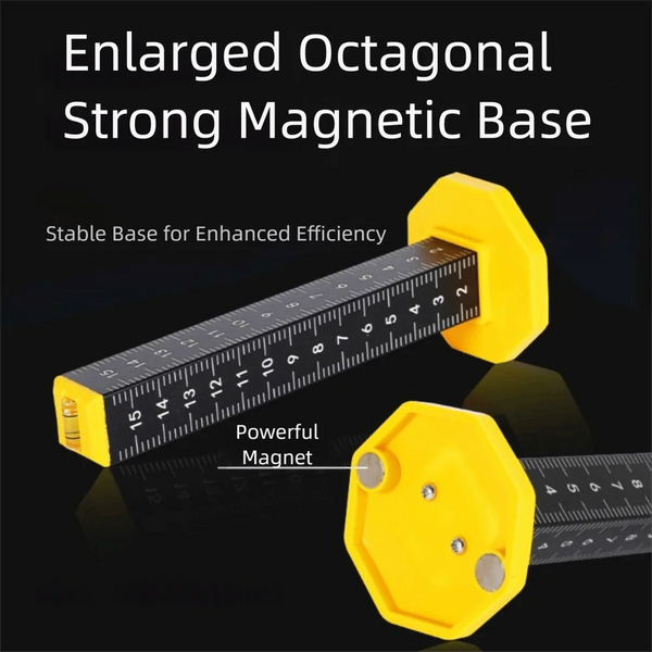 Magnetic Ceiling Leveling Ruler with Dual-Sided Scale