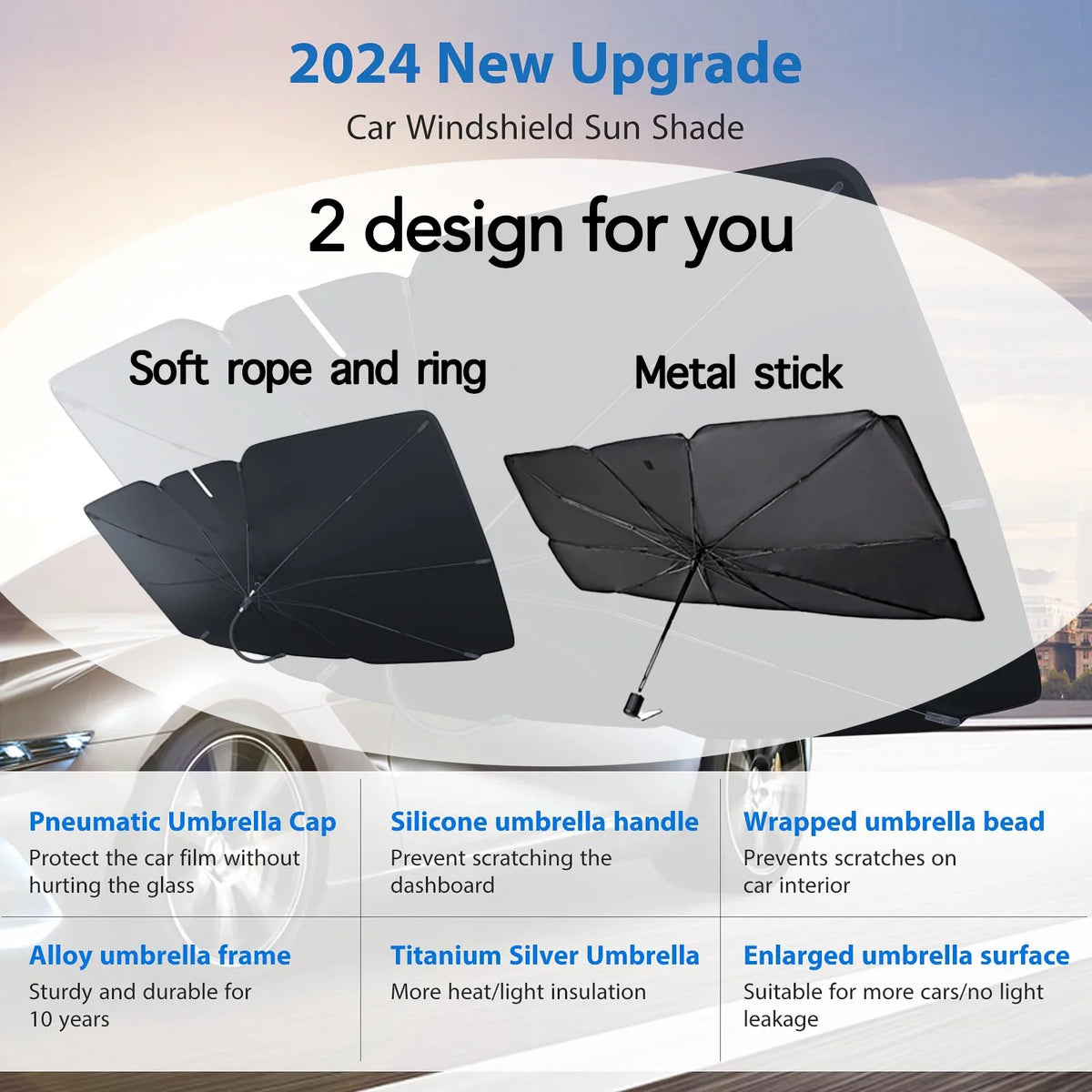 Foldable Car Windshield Sun Shade Umbrella