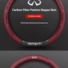 Carbon Fiber Leather Steering Wheel Cover for Infiniti Models