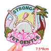 Encouraging Embroidered Iron-On Patches for Jackets, Jeans & Bags