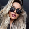 Designer Cat-Eye Metal Frame Sonnenbrille