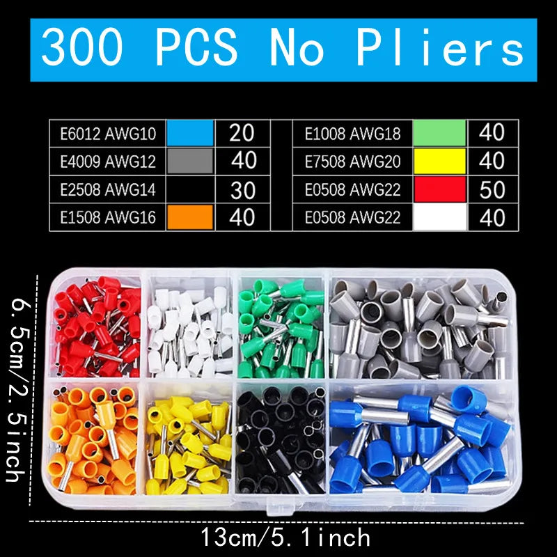 Crimping Pliers and Tubular Terminal Connector Set