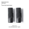 Pair of black carbon fiber leather roof handle covers for the SPORT Series car
