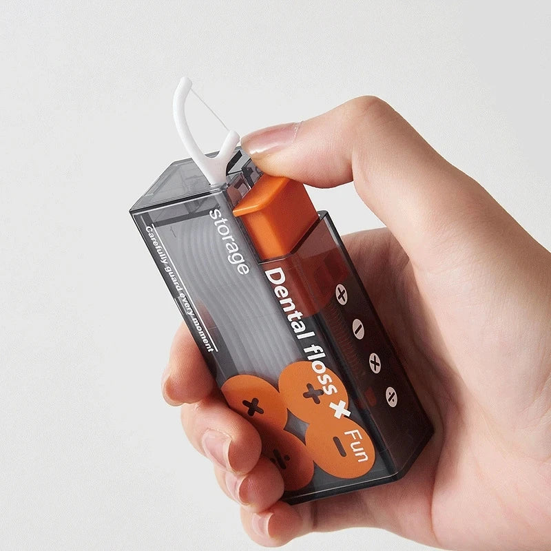 Compact Automatic Floss Dispenser with Refillable Case