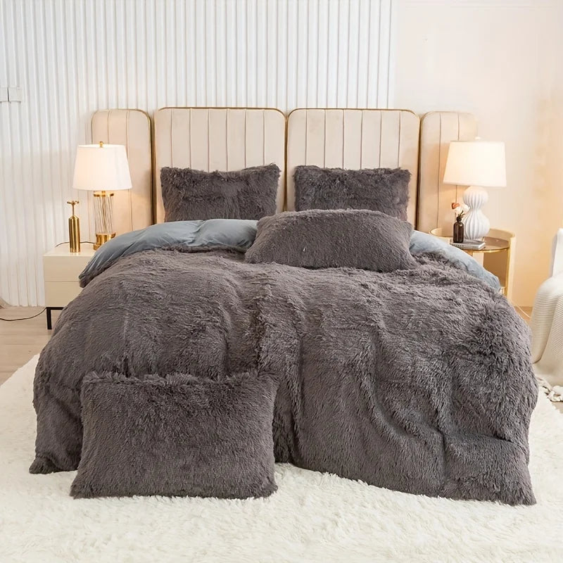 Plush 3-Piece Duvet Cover Set – Ultra-Soft Cozy Bedding