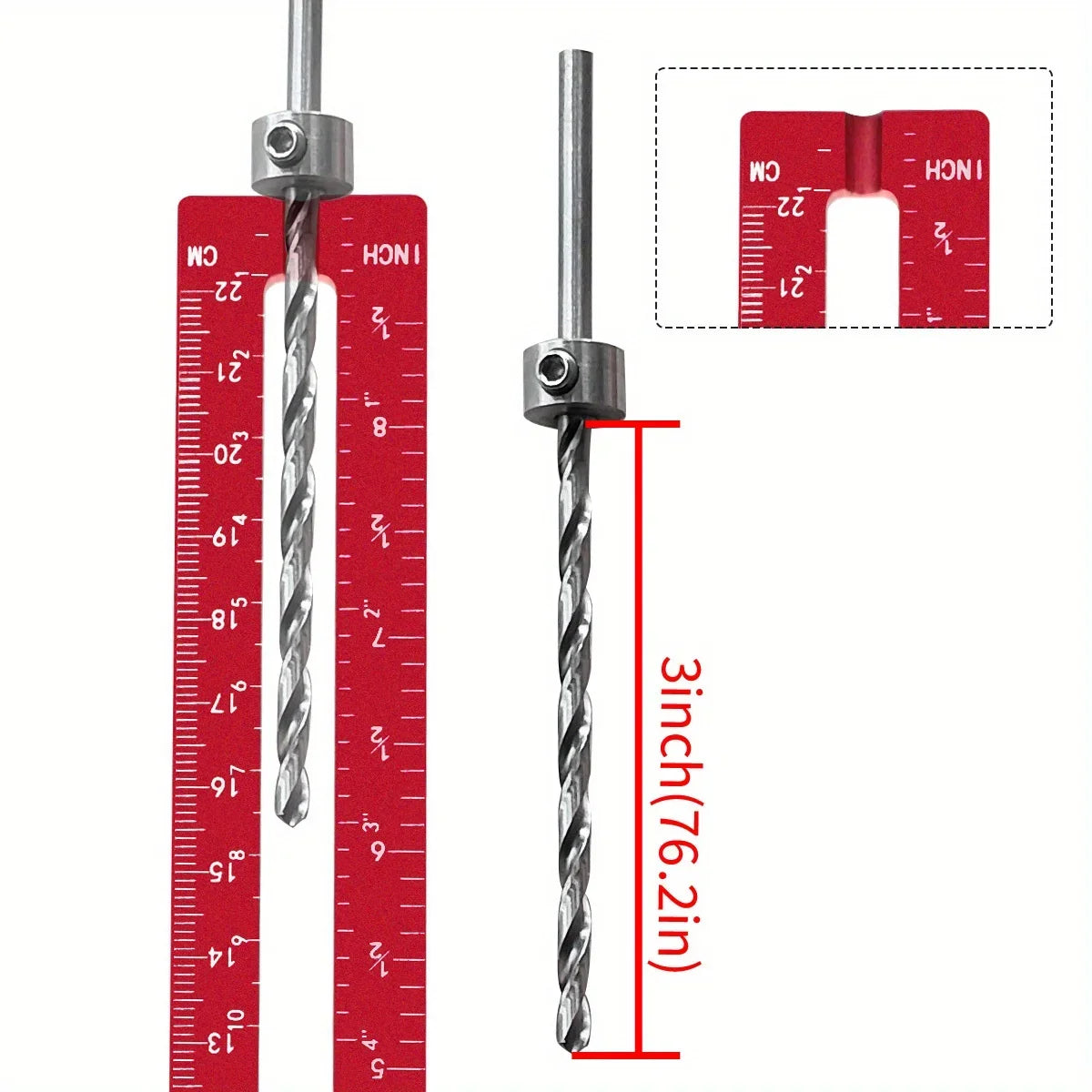 Adjustable Aluminum Cabinet Handle Jig with Drill Guide