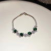 Rhinestone Round Clasp Bracelet