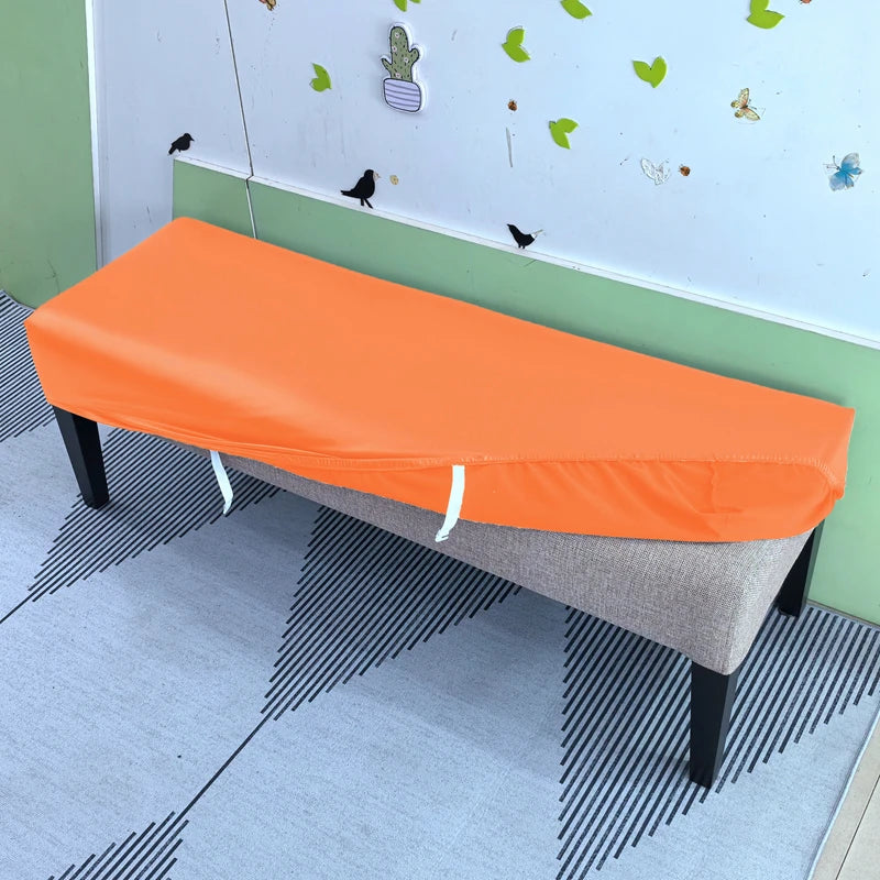 Waterproof PU Leather Bench Cover – Stretch Fit, Removable & Washable
