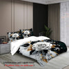 3D Floral Duvet Cover Set – Black & White Rose Design with Pillowcases