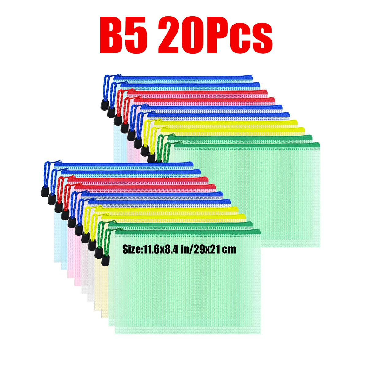 Clear Waterproof Zipper Document Organizer